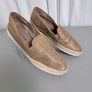 DONALD J PLINER WOMENS LOAFERS BROWN WITH GOLD GLITTER SIZE 11M
